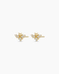 Diamond Bee Studs || option::14K Solid Gold