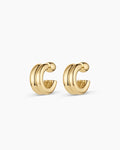 Lou Stacked Huggies || option::18K Gold Plated