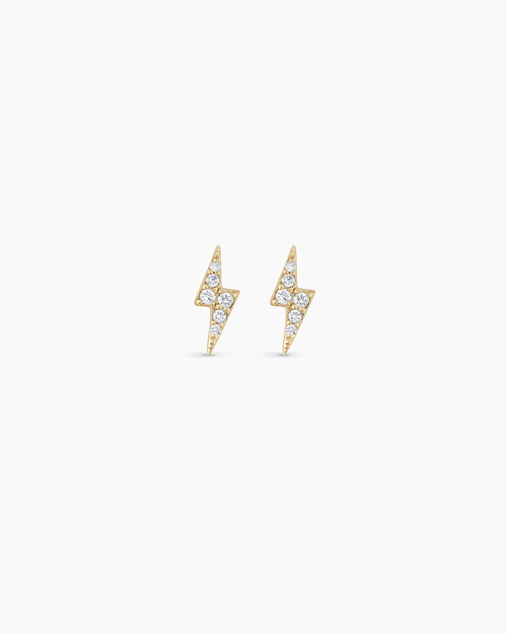 Diamond Lightning bolt earrings || option::14K Solid Gold