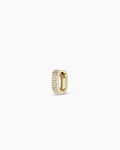 Diamond Checkered Mini Single Huggie || option::14K Solid Gold